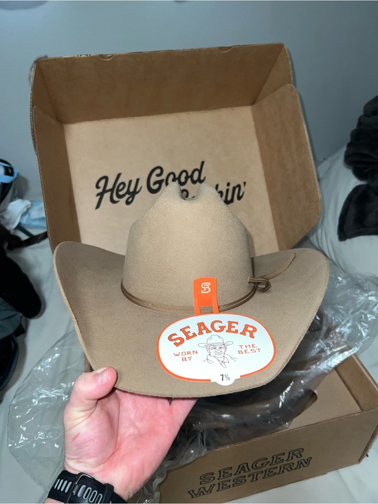Seager Other - Stetson Brown Western Hat with Leather Band